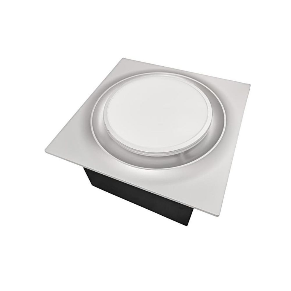 Aero Pure Fans ABF110DH L6 SN ABF Series 110 CFM Bath Fan with Light & Humidity - Round in Satin Nickel
